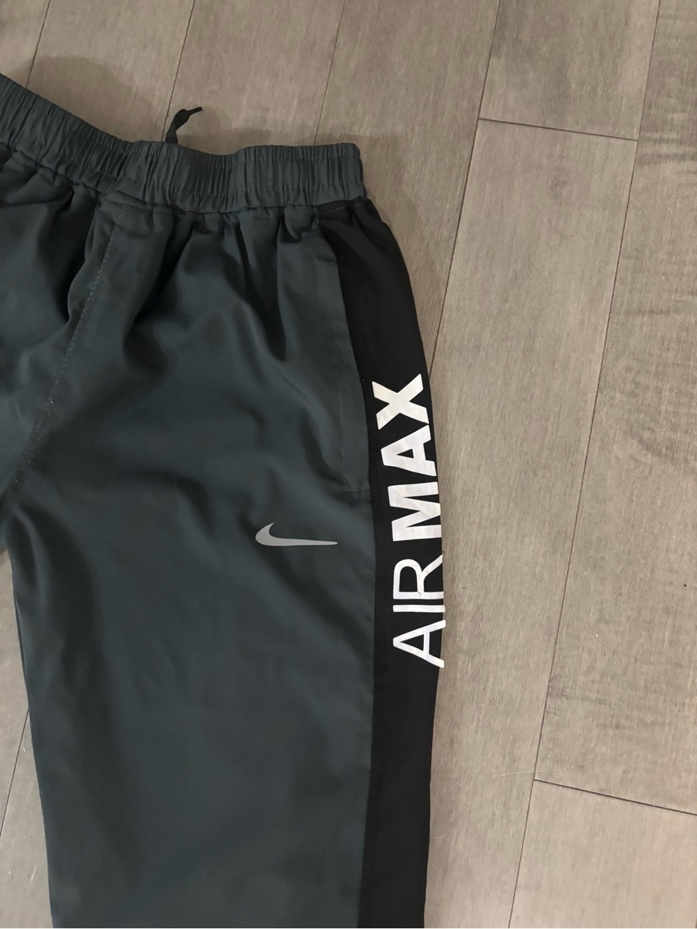 Nike Air Max Track Pants in Charcoal Gray with Black Panels - Picture 5 of 7